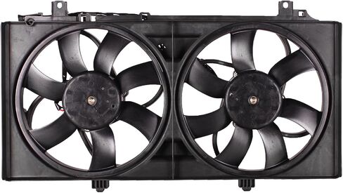 IKON MOTORSPORTS Radiator Cooling Fan Assembly Replacement for 2010-2011 Chevrolet Camaro 3.6L, 92218321 GM3115229 Automotive Dual Engine Fans, Black in Saudi Arabia