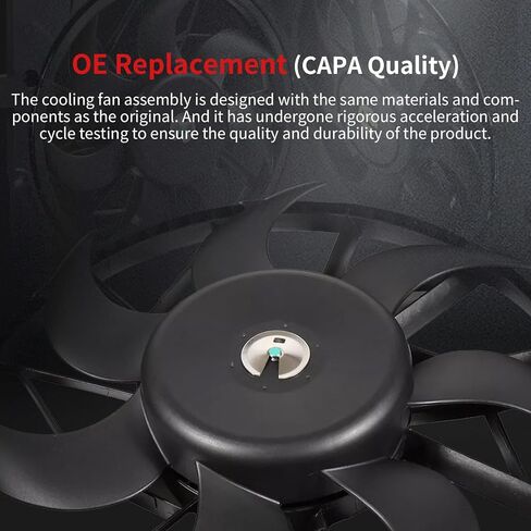 IKON MOTORSPORTS Radiator Cooling Fan Assembly Replacement for 2010-2011 Chevrolet Camaro 3.6L, 92218321 GM3115229 Automotive Dual Engine Fans, Black in Saudi Arabia