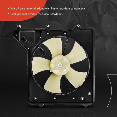 A-Premium Left Engine Radiator Cooling Fan Assembly Compatible with Select Acura Models - RL 2005-2012, 3.5L 3.7L - Replace# 19015RJAJ01, 19020RJAJ01 in Saudi Arabia