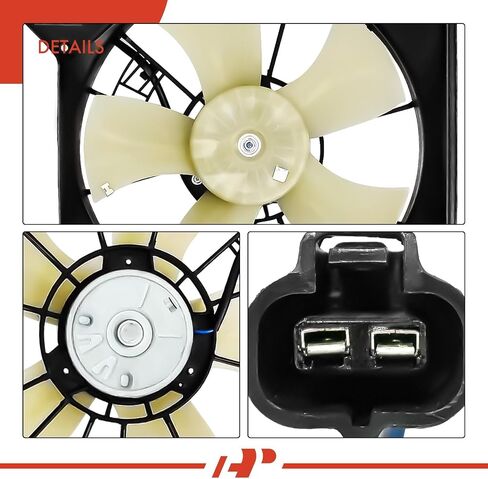 A-Premium Left Engine Radiator Cooling Fan Assembly Compatible with Select Acura Models - RL 2005-2012, 3.5L 3.7L - Replace# 19015RJAJ01, 19020RJAJ01 in Saudi Arabia