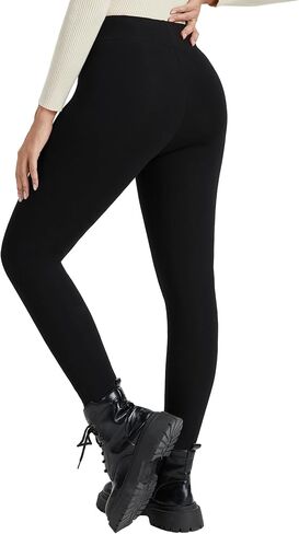Women's Thermal Fleece Lined Leggings Winter Warm Soft High Waist Stretch Sherpa Lined Pants… in Saudi Arabia
