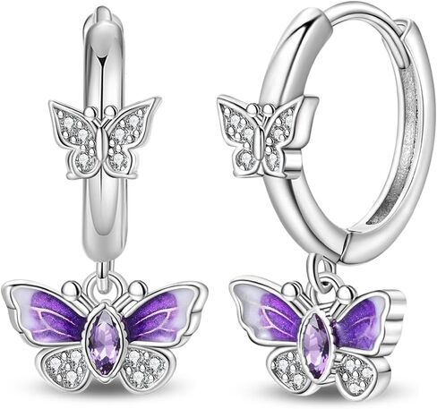 925 فضة أقراط للنساء هوب أقراط أقراط ملونة زركون هيبوالرجينيك هوجي أقراط in Kuwait