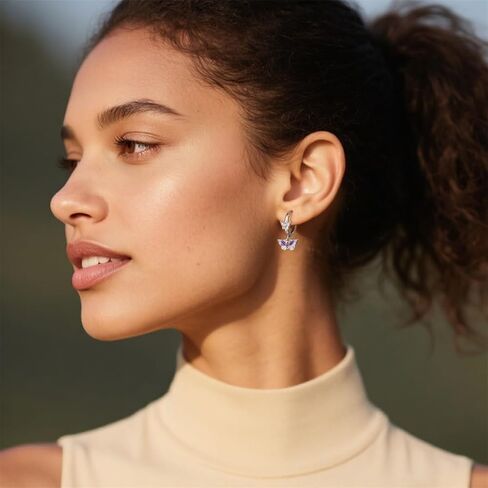 925 فضة أقراط للنساء هوب أقراط أقراط ملونة زركون هيبوالرجينيك هوجي أقراط in Kuwait