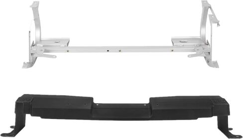 ECOTRIC Lower Radiator Core Support Skid Bar Plate + Upper Radiator Support Compatible with 2005-2013 Corvette C6 Replace for part number 15868159 20939829 15916658- Two Packages in Saudi Arabia