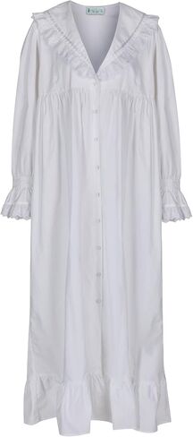 The 1 for U Sleepwear for Women - Button Down Nightgowns for Women, Amelia 100% Cotton Robe in Saudi Arabia