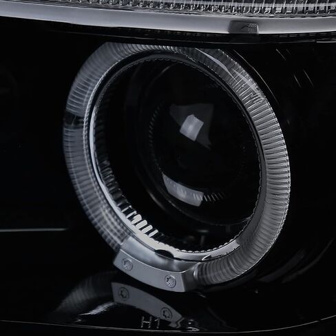SPEC-D TUNING LED Halo Projector Headlights Black Compatible with 2005-2010 Scion tC, Left + Right Pair Headlamps Assembly in Saudi Arabia