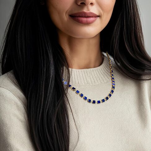 Ross-Simons Lapis Station Necklace in 18kt Gold Over Sterling. 18 inches in Saudi Arabia