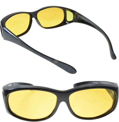 Polarized Sunglasses that Fit Over your Prescription Glasses Featuring HD Night Driving Lens (2 Pair Included) in Saudi Arabia