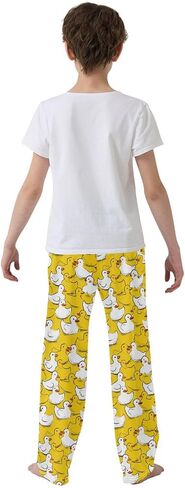 Yellow Duck Ducky Boy's Pajama Pants Kids Long Sleep PJ Pant Boy Pajama Bottoms Elastic Waist Lounge Pants with 2 Pockets L in Kuwait