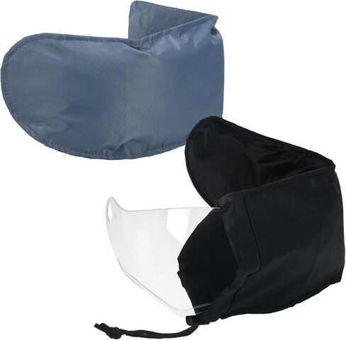 2 Pcs Motorcycle Helmet Visor Bags for Storing and Carrying Helmet Visor Safely Scratch Face Shield Sleeve with Scratch Free Fleece Soft Lining for Adult Sport Riding Travel in Saudi Arabia