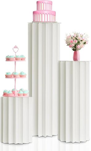 Cylinder Stands for Party Paper Pillars Cake Pedestal Stand for Display Decoration Cylinder Table for Parties in Saudi Arabia