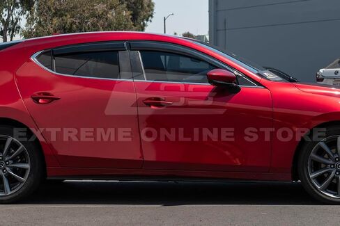 Replacement for 2019-Present Mazda 3 Models | EOS Visors Tape-On JDM Mugen Style Side Vents Window Visor Rain Guard Deflectors in Saudi Arabia