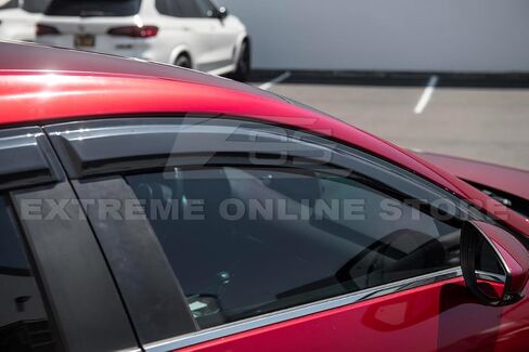 Replacement for 2019-Present Mazda 3 Models | EOS Visors Tape-On JDM Mugen Style Side Vents Window Visor Rain Guard Deflectors in Saudi Arabia