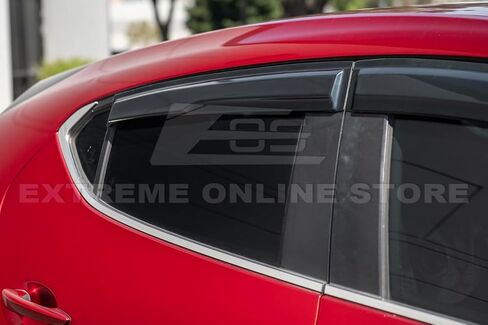 Replacement for 2019-Present Mazda 3 Models | EOS Visors Tape-On JDM Mugen Style Side Vents Window Visor Rain Guard Deflectors in Saudi Arabia