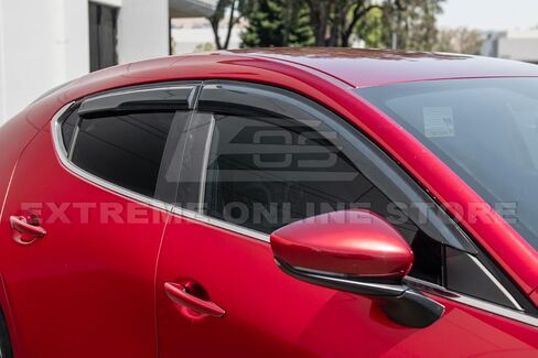 Replacement for 2019-Present Mazda 3 Models | EOS Visors Tape-On JDM Mugen Style Side Vents Window Visor Rain Guard Deflectors in Saudi Arabia
