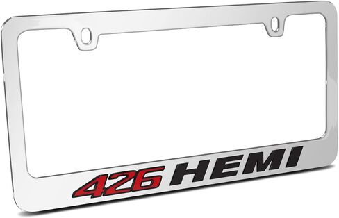 iPick Image for 426 HEMI in 3D on Mirror Chrome Metal License Plate Frame in Saudi Arabia