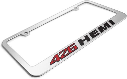 iPick Image for 426 HEMI in 3D on Mirror Chrome Metal License Plate Frame in Saudi Arabia