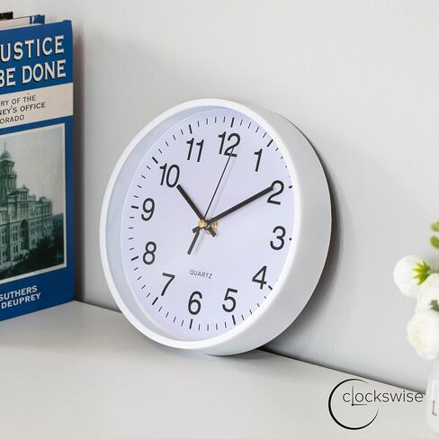 ساعة تناظرية سوداء 10 بوصة صامتة، غير موقوتة للجدار تعمل بالبطارية، مثالية للمكتب المنزلي، مطبخ المزرعة، المداخل، غرف الطعام وديكور غرفة النوم، ساعة المدرسة والحمام in Saudi Arabia
