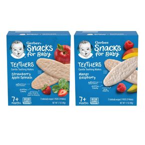 Gerber Organic Teethers Variety Pack, 1 Mango Banana Carrot, 1 Blueberry Apple Beet, 2 CT