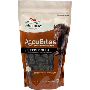 Manna Pro AccuBites Replenish Equine Supplement – Hydration & Immune Support Supplement for Horses – Contains Vitamin E & Turmeric – Turmeric & Molasses Flavored – 1.6 lbs