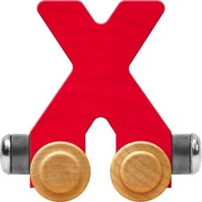 Maple Landmark NameTrains Bright Letter Car X - Made in USA (Red)