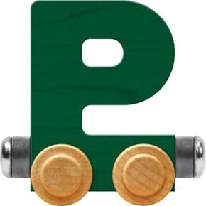 Maple Landmark NameTrains Bright Letter Car P - Made in USA (Green)