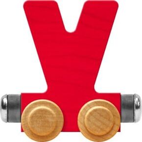 Maple Landmark NameTrains Bright Letter Car V - Made in USA (Red)