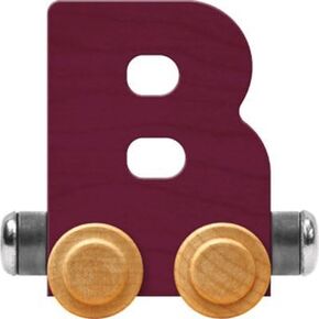 سيارة Maple Landmark NameTrains Bright Letter B - صنع في الولايات المتحدة الأمريكية (أرجواني)