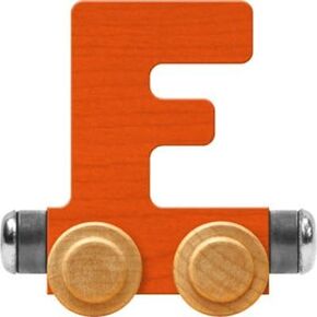 Maple Landmark NameTrains Bright Letter Car F - Made in USA (Orange)