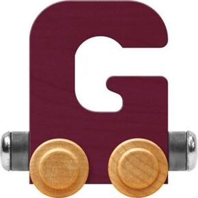 سيارة Maple Landmark NameTrains Bright Letter G - صنع في الولايات المتحدة الأمريكية (أرجواني)