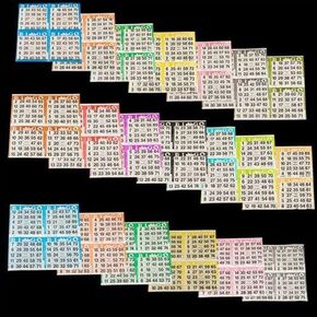 Bingo Paper Game Cards - 4 Cards - 20 Sheets - 50 Books - 8 Inch Square Size Disposable Sheet - Made in USA