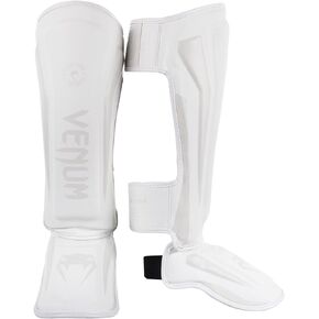 Venum Elite Standup Shin Guards-White/White - XL