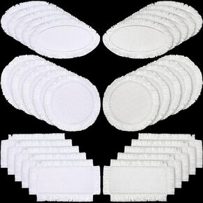 30 Pieces Sublimation Patches Fabric Iron on Blank Patches 3 Shapes Repair Patches Sublimation Blank Hat Patch for DIY Crafts, Caps Clothes Shoes Bags Backpacks Uniforms (Beige)
