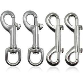 YuCool 2.72 بوصة خطاف ربط مزدوج النهاية، خطافات دوارة 2.83 بوصة، مشابك معدنية لسلسلة الخطاف، الأفضل للغوص/سلسلة الحيوانات الأليفة/سلسلة المفاتيح/العلم/خط الملابس in Kuwait