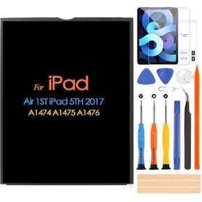 استبدال الشاشة لجهاز iPad air 1 الأول لجهاز iPad 5 الجيل الخامس A1474، A1475، A1476 لوحة LCD لجهاز iPad 9.7 2017 5th A1823 A1822 LCD لجهاز iPad 9.7 2018 الجيل السادس A1954 A1893 شاشة LCD (بدون شاشة تعمل باللمس)