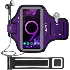 Galaxy S10 S9 S8 Armband، JEMACHE Gym الجري تمارين التدريبات الهاتف الفرقة الذراع لSamsung Galaxy S10 / S9 / S8 / S7 Edge (أسود) in Saudi Arabia