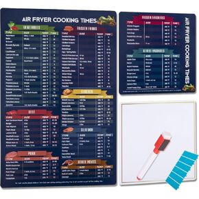 ورقة غش مغناطيسية سهلة للمقلاة الهوائية للمبتدئين والمستخدمين الخبراء، ورقة مغناطيسية لوقت طهي المقلاة الهوائية، دليل الطبخ للمقلاة الهوائية، أدوات المطبخ، ملحقات المقلاة الهوائية in Kuwait