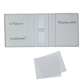 MUHWA Thomas Cell Counting Chamber with 2 Coverslips for Counting Thrombocytes and Erythrocyte