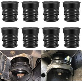 طقم تثبيت جسم من السيليكون لسيارة Ford F-250 / F-350 Crew Cab 2/4WD Super Duty 2008-2016، مجموعة من 8 بطانات تثبيت على الجسم من السيليكون تعمل على تحسين الركوب الوعرة، والمكونات المتينة تتفوق على تصنيع المعدات الأصلية ووحدات PU (أحمر)