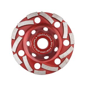 Gunpla Diamond Grinding Cup Wheel 5 inch for Angle Grinder, Polishing and Cleaning Concrete, Granite, Stone, Marble, Cement, Masonry, Rock