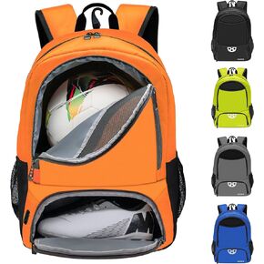 Mkour Soccer Bag-Soccer Backpack for Football Basketball Volleyball, Soccer Bags with Ball Compartment and Ball Holder