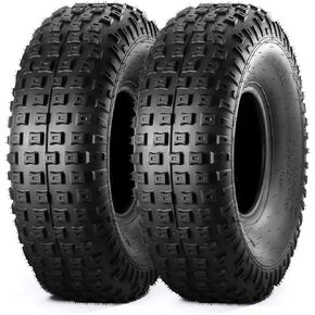 MaxAuto 20x7-8 ATV Tire Golf Cart Knobby Turf Tire 20x7x8 Front Sport UTV ATV Tires 4PR Tubeless, Set of 2