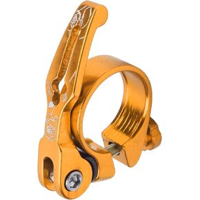 Bike Seat Clamp 31.8mm, Quick Release Seatpost Collar Seatpost Clamp for Mountain Bike Road Bike (orange)