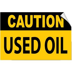 Caution Used Oil Hazard Waste Label Decal Sticker 10 Inches X 14 Inches in Kuwait