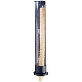 San Jamar Ice Cream Cone Dispenser with Wall Mount for Kitchen, Restaurants, And Fast Food, Plastic, 32.25 Inches, Silver