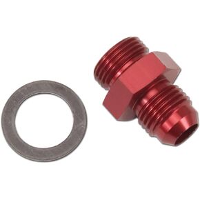 Edelbrock 8087 Blue Anodized Aluminum Carburetor Inlet Fitting , Red