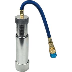 Wisepick A/C AC Oil and Dye Injector with R-134a Snap Quick Coupler 1/4" SAE Hand Turn