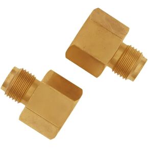 1/4" Inverted Flare to 1/4" Female Pipe NPT Brass Convert Adapter Fitting Components for RV Propane Pigtail Hose Pack of 2