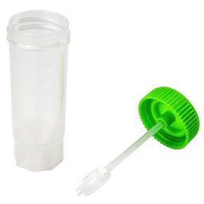 Caplugs Evergreen 240-3534-G30 30 mL Centrifuge Tube with Spork, Polypropylene, Bulk Pack, Natural (Pack of 200)