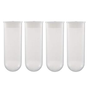 uxcell 10 Pcs 100ml Plastic Centrifuge Tubes with Snap Cap, Polypropylene Graduated Micro Centrifuge Tube, Round Bottom, Clear, Storage Container for Beads Sample Lab